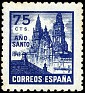 Spain 1943 Jubilee Year 75 CTS Blue Edifil 969